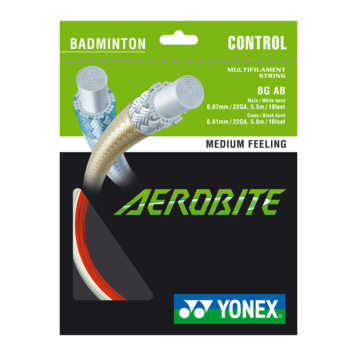 Yonex Yonex Aerobite Badminton String Set, White/Red